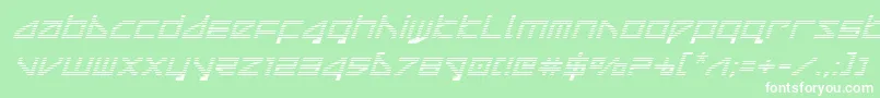 deltaraygradital Font – White Fonts on Green Background
