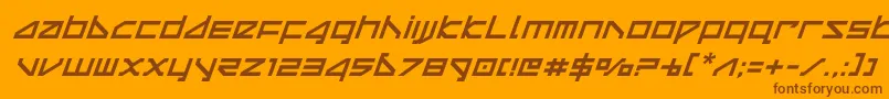 Шрифт deltarayital – коричневые шрифты на оранжевом фоне