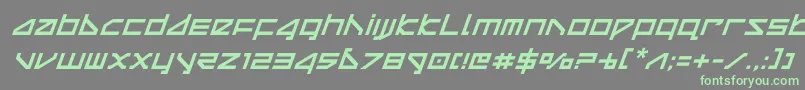 deltarayital Font – Green Fonts on Gray Background
