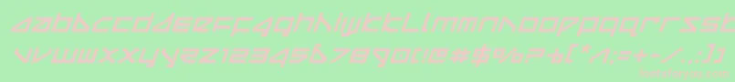 deltarayital Font – Pink Fonts on Green Background