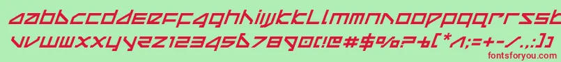 deltarayital Font – Red Fonts on Green Background