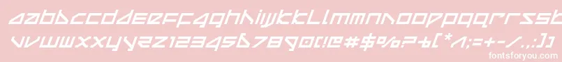 Шрифт deltarayital – белые шрифты на розовом фоне
