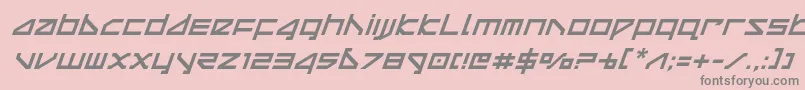 フォントdeltarayital – ピンクの背景に灰色の文字