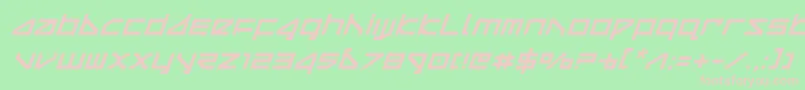 deltarayital Font – Pink Fonts on Green Background