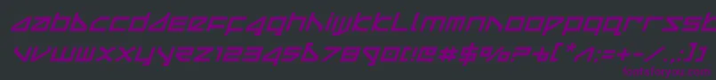 deltarayital Font – Purple Fonts on Black Background