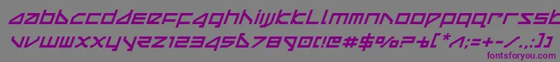 deltarayital Font – Purple Fonts on Gray Background