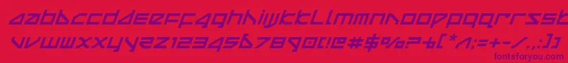 deltarayital Font – Purple Fonts on Red Background