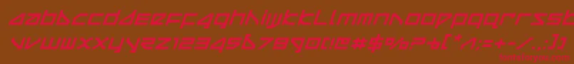 deltarayital Font – Red Fonts on Brown Background