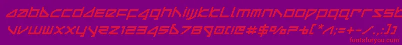 deltarayital Font – Red Fonts on Purple Background