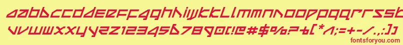 deltarayital Font – Red Fonts on Yellow Background