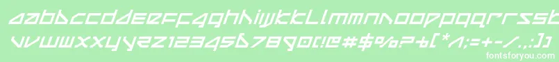 deltarayital Font – White Fonts on Green Background