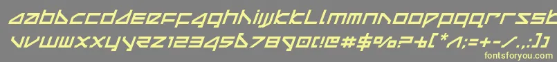 deltarayital Font – Yellow Fonts on Gray Background