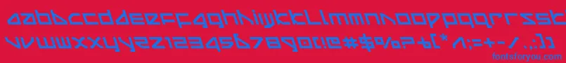 deltarayleft Font – Blue Fonts on Red Background