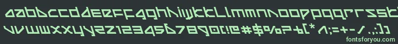 deltarayleft Font – Green Fonts on Black Background