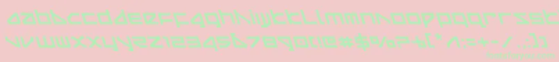 deltarayleft Font – Green Fonts on Pink Background