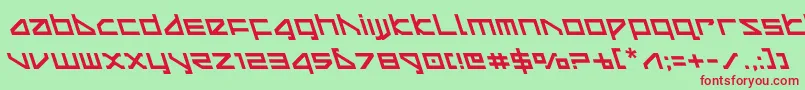 deltarayleft Font – Red Fonts on Green Background