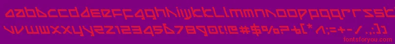 deltarayleft Font – Red Fonts on Purple Background