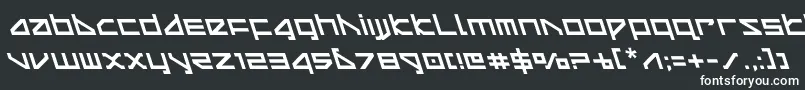 deltarayleft Font – White Fonts on Black Background