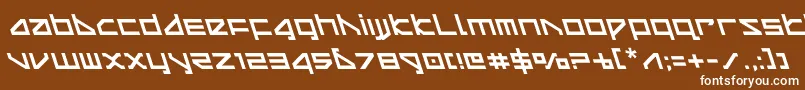 deltarayleft Font – White Fonts on Brown Background