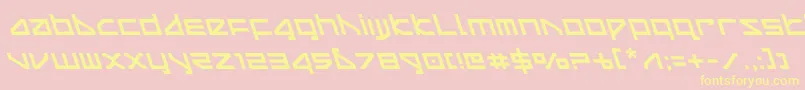 deltarayleft Font – Yellow Fonts on Pink Background