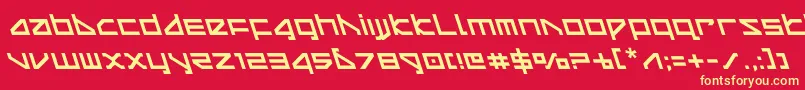 deltarayleft Font – Yellow Fonts on Red Background