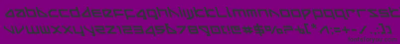 deltarayleft Font – Black Fonts on Purple Background