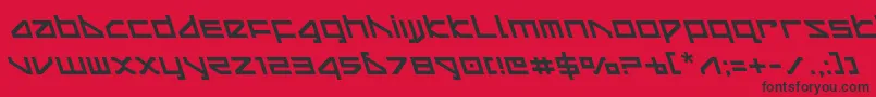 Czcionka deltarayleft – czarne czcionki na czerwonym tle