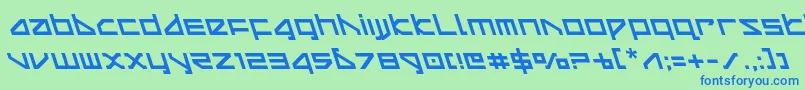 deltarayleft Font – Blue Fonts on Green Background