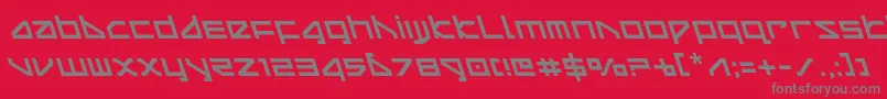 deltarayleft Font – Gray Fonts on Red Background
