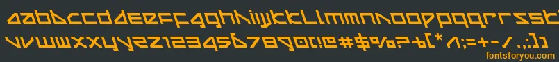 deltarayleft Font – Orange Fonts on Black Background