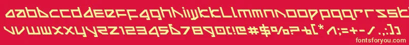 deltarayleft Font – Yellow Fonts on Red Background