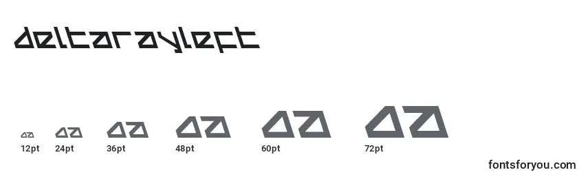 Размеры шрифта Deltarayleft (124904)