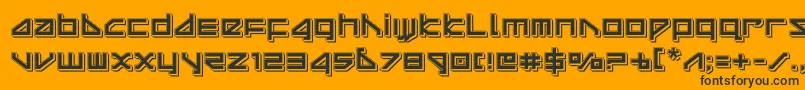 deltaraypunch Font – Black Fonts on Orange Background