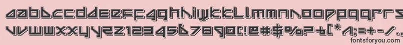 deltaraypunch Font – Black Fonts on Pink Background