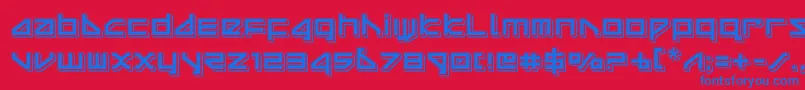 deltaraypunch Font – Blue Fonts on Red Background