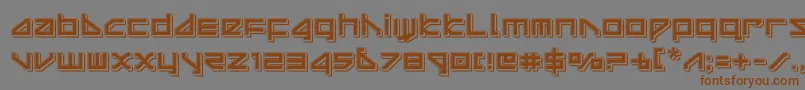 deltaraypunch Font – Brown Fonts on Gray Background