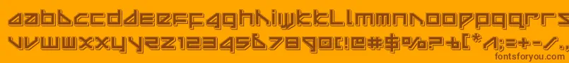 deltaraypunch Font – Brown Fonts on Orange Background