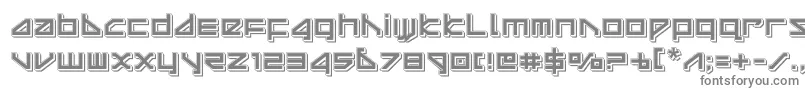 フォントdeltaraypunch – 白い背景に灰色の文字