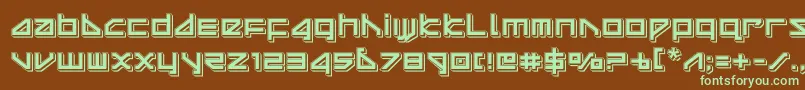 deltaraypunch Font – Green Fonts on Brown Background