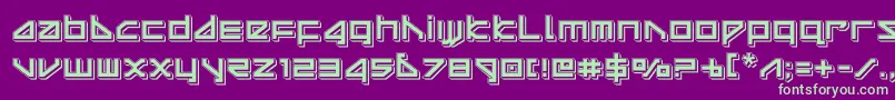 deltaraypunch Font – Green Fonts on Purple Background