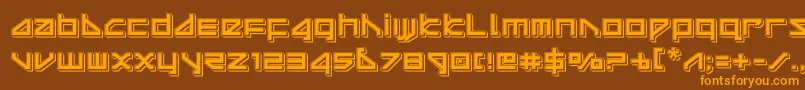 deltaraypunch Font – Orange Fonts on Brown Background