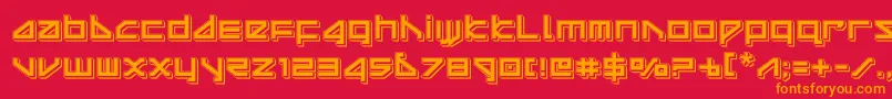 deltaraypunch Font – Orange Fonts on Red Background