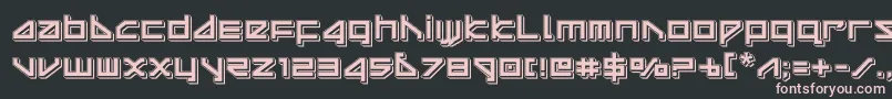 deltaraypunch Font – Pink Fonts on Black Background