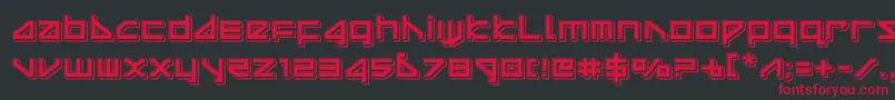 Шрифт deltaraypunch – красные шрифты на чёрном фоне