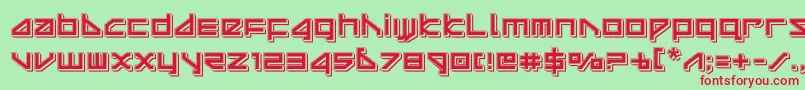 Шрифт deltaraypunch – красные шрифты на зелёном фоне