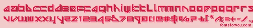 deltaraypunch-Schriftart – Rote Schriften auf rosa Hintergrund