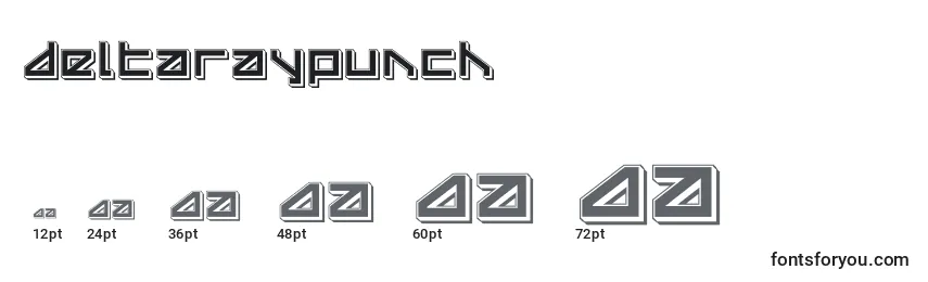 Размеры шрифта Deltaraypunch