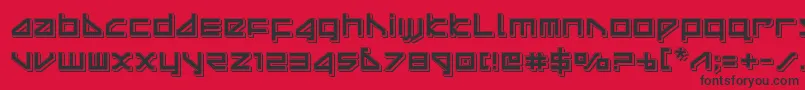 fuente deltaraypunch – Fuentes Negras Sobre Fondo Rojo