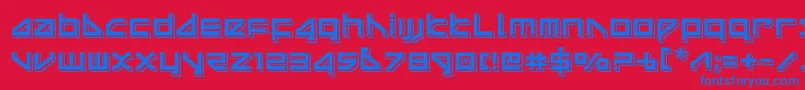 deltaraypunch Font – Blue Fonts on Red Background