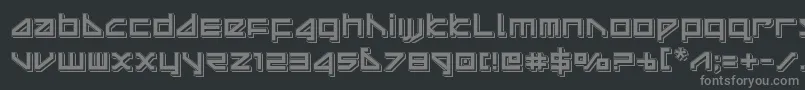 deltaraypunch Font – Gray Fonts on Black Background